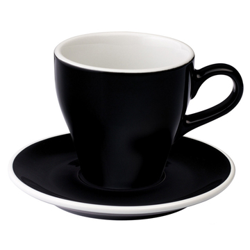愛陶樂 Tulip 180 咖啡杯盤組180cc黑色 31131029