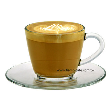 TIAMO MI0257/MM0149 透明玻璃咖啡杯盤組257ml 六入