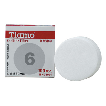 Tiamo 丸型濾紙6號 100入 直徑60mm