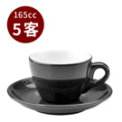 【停產】TIAMO 13號 咖啡杯盤組 5客/組 165cc黑