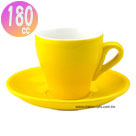 【停產】TIAMO 14號咖啡杯盤組 5客 180cc 黃