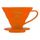 TIAMO V02陶瓷圓錐咖啡濾器組 (橘) 附量匙濾紙