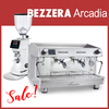 BEZZERA Arcadia DE PID 雙孔營業機 220V + Fiorenzato F83E 營業用磨豆機 220V 簡約白- 新型出粉口+接粉支架