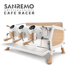 SANREMO CAFE RACER WHITE & WOOD SLIM 三孔營業用咖啡機 ( 窄版 )  220V